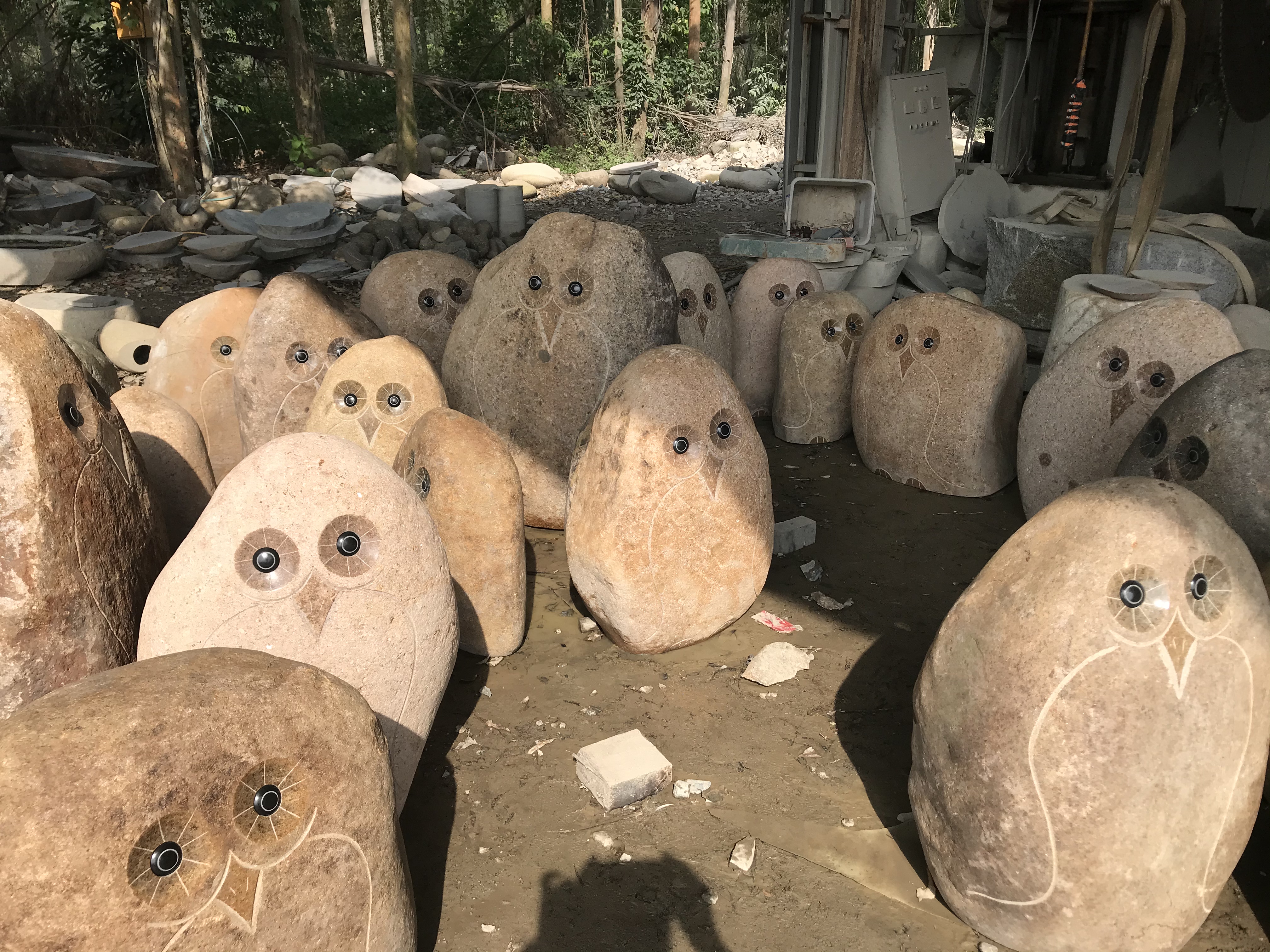 Large Size Boulder Stone Owl Statues – Magic Stone